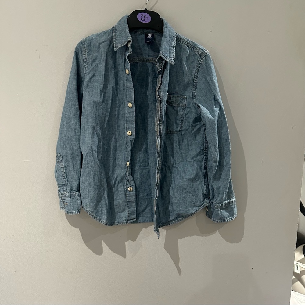 Gap kids Denim Button-Up Shirt